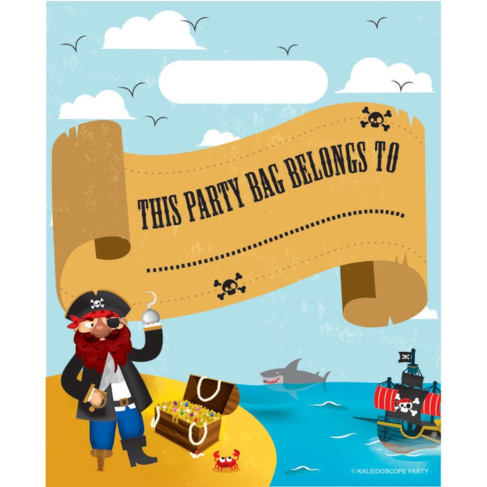 Party Bags - Pirate Design - 8pk