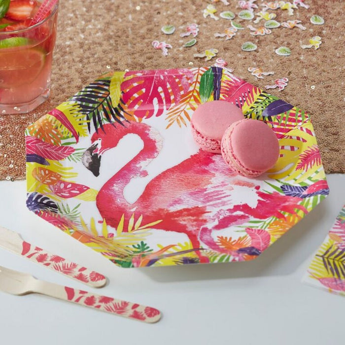 Flamingo Paper Plates - Flamingo Fun