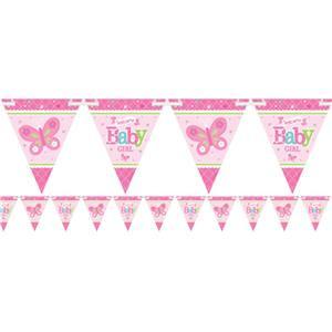 Welcome Baby Girl Paper Bunting