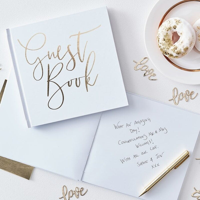 Gold Wedding -Guest Book - Gold Foiled