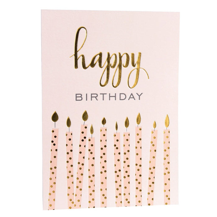 Gold Birthday Candles - Card