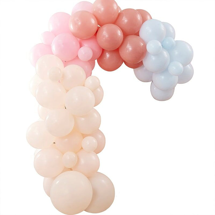 Happy Everything - Balloon Arch Backdrop- Rainbow - Muted Pastel