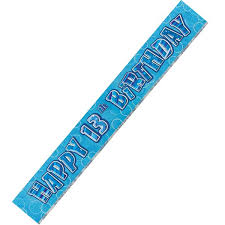 Dazzling Effects 13th Birthday Banner - Blue