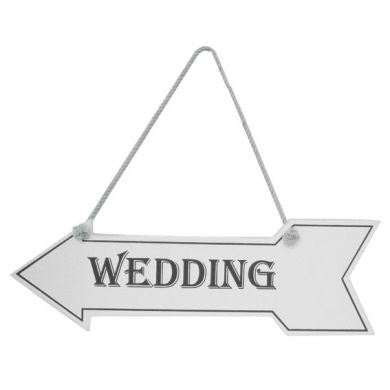 White Wedding Hanging Arrow