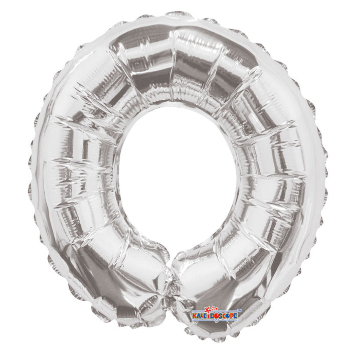 Balloon Foil Number - 0 Silver - 14"