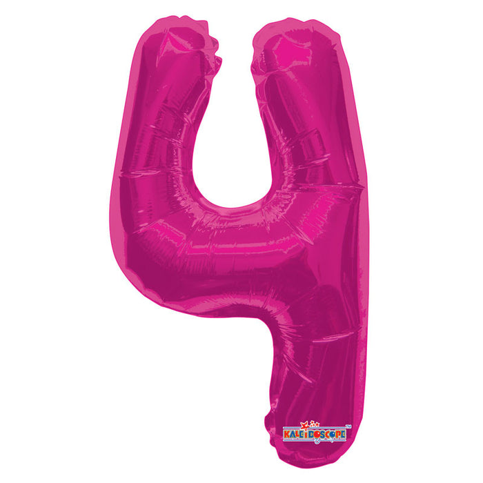 Balloon Foil Number - 4 Pink - 14"