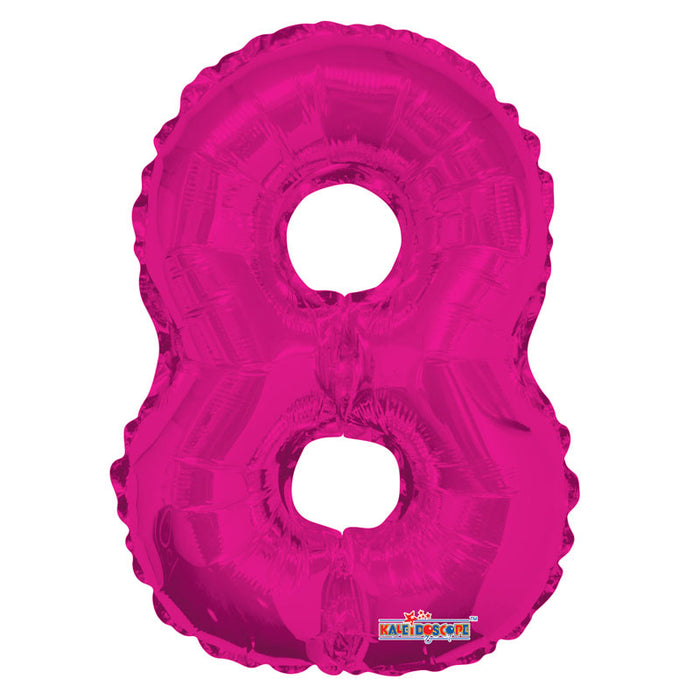 Balloon Foil Number - 8 Pink - 14"