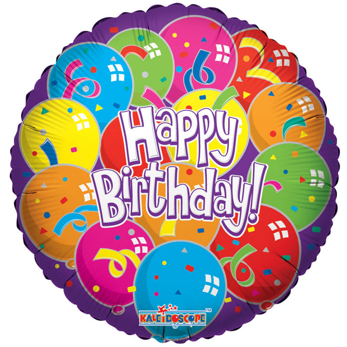 Lots of Balloons - Happy Birthday 18''Balloon