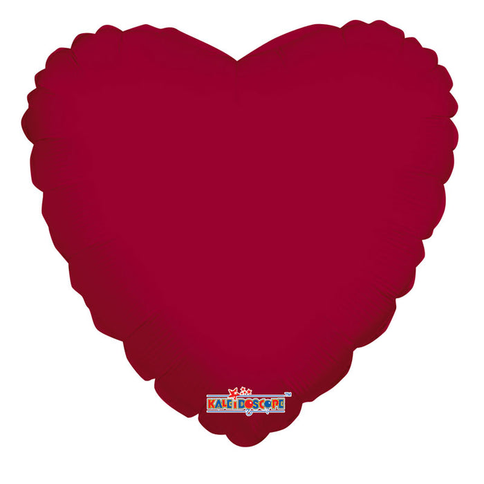 Balloon Foil Heart Shape - Burgundy 18''