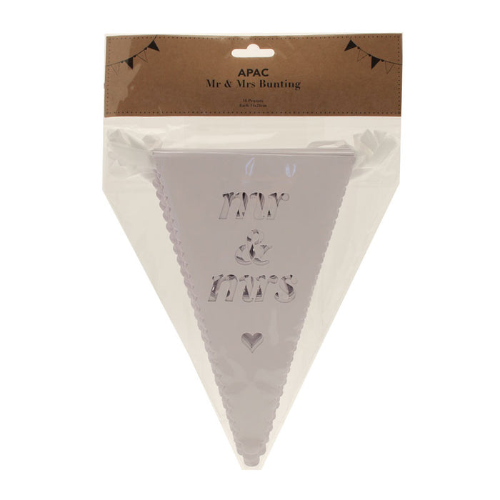 Mr And Mrs Laser Cut Bunting (10 Pennants)
