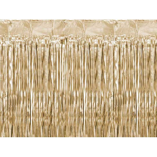Party curtain, gold metallic 90x250cm
