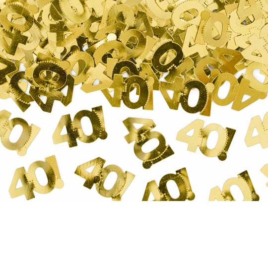 Metallic confetti, number 40, 15g