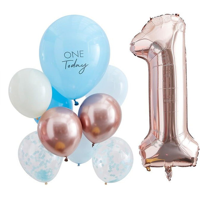 Balloons - Blue and Rose Gold 1 Today