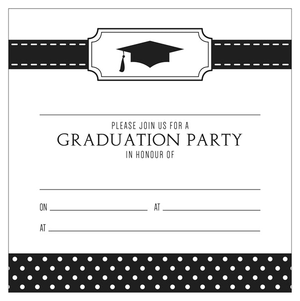 Invitation Fill-in - Graduation - Dotted Design