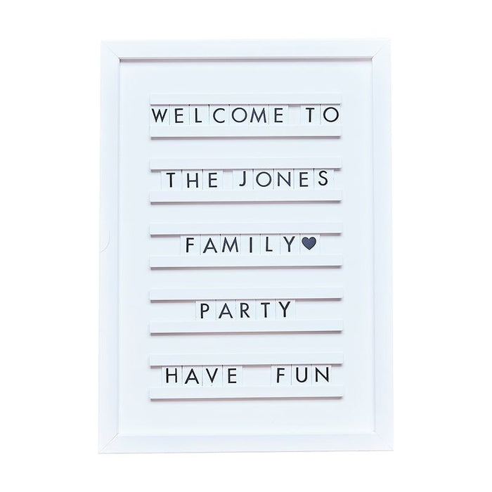 A Touch of Pampas - Letter Board - White