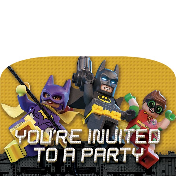 Invitation Party Cards Lego Batman