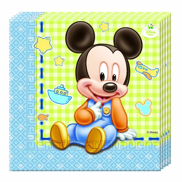 Mickey 1st Birthday Napkins - 2Ply