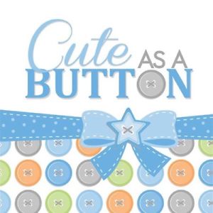 Cute As a Button Boy Lunch Napkins 3 Ply