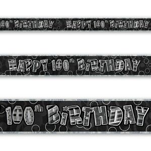 Dazzling Effects 100th Birthday Banner - Black