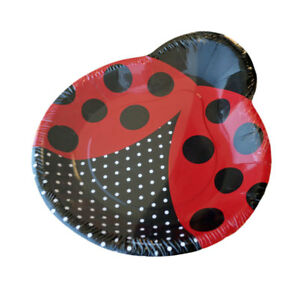 Ladybug shaped Paper Plates- 24.13cm
