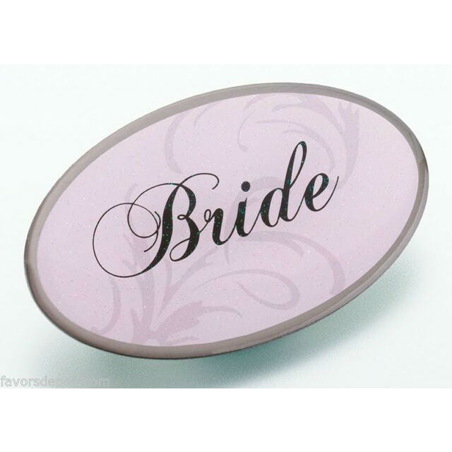 Pink Oval Bride Pin