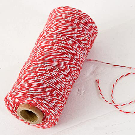 Baker's Twine - Red and White - 200mt