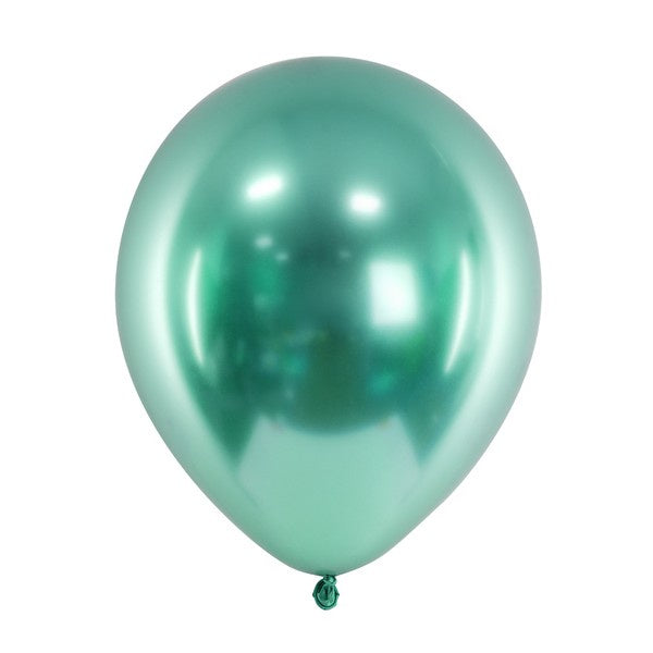 Glossy Balloons 30cm, bottle green - 10pk