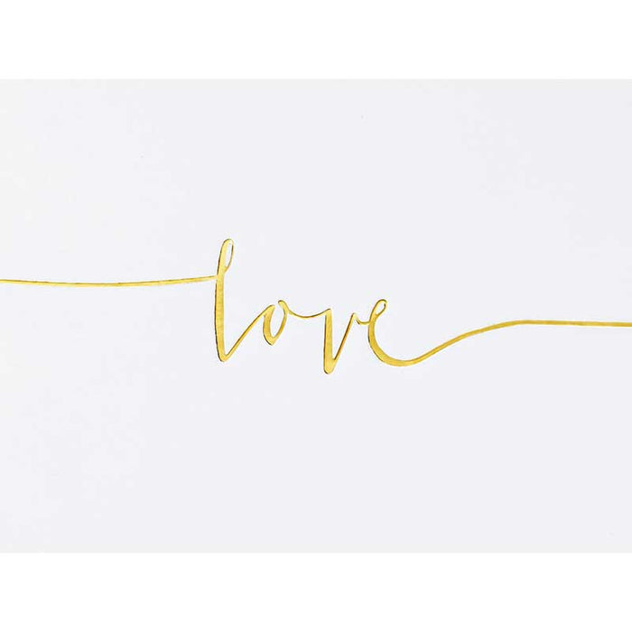 Guest Book - Gold Love Inscription