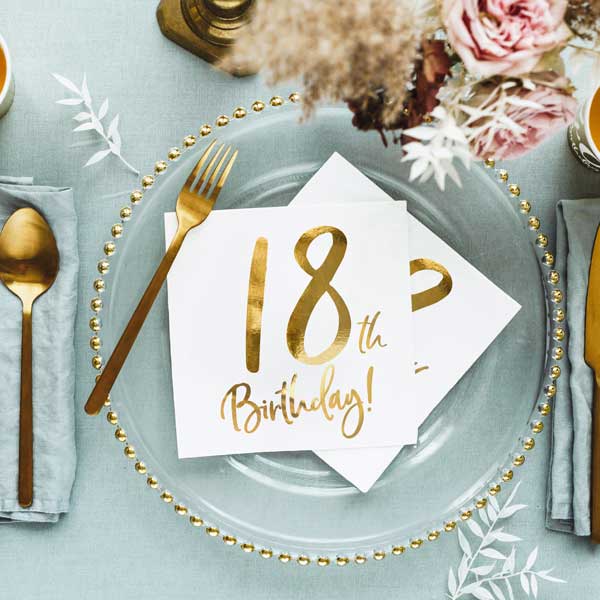 Lunch Napkins - 18th Birthday - 20pk