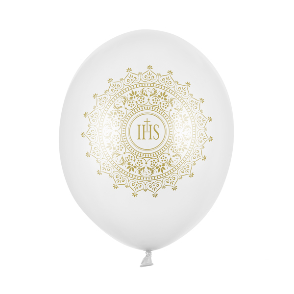 Balloons 30cm, IHS, Metallic Pure White