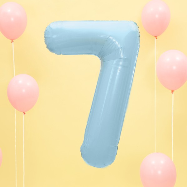 Balloon Foil Number - 7 Blue - 34" (86cm)