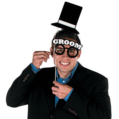 Bride & Groom Stick - Photo Props