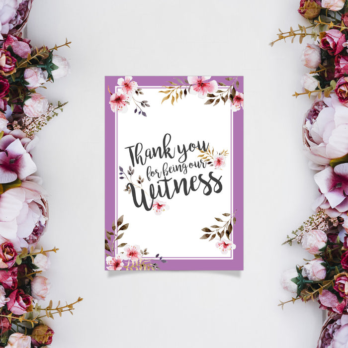 Card - Thank you for Being our Witness Female
