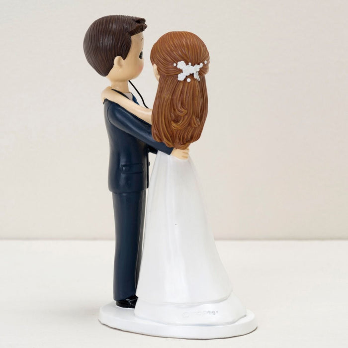 Cake Topper - Bride and Groom Sharing Music
