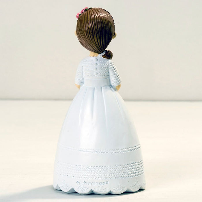 Communion Girl with Flowers and Rosary Cake Topper