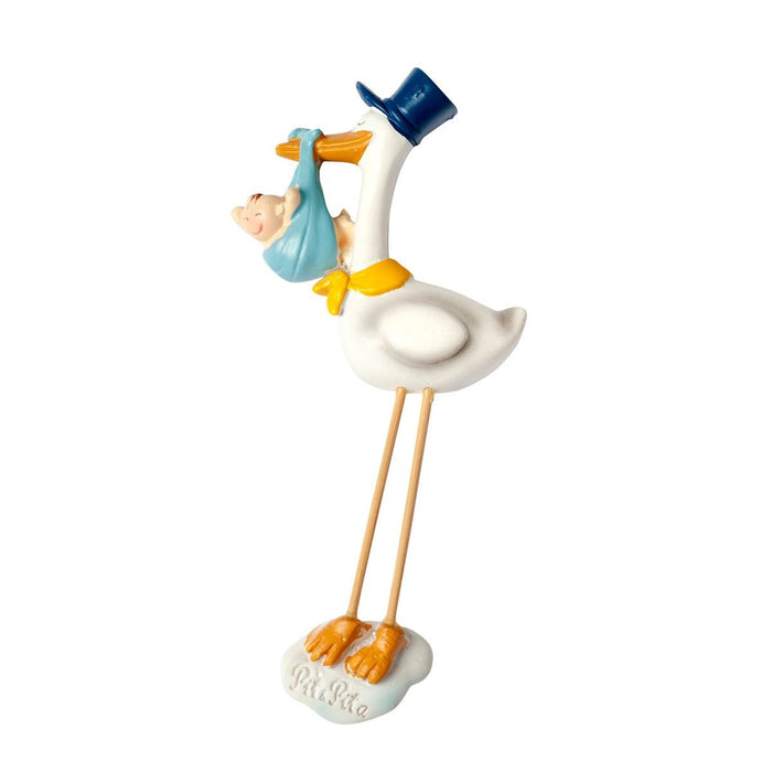 Pit on Stork - Blue Hat - Magnet & Ring